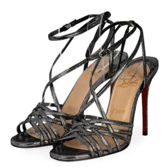 Christian Louboutin - Black Strappy Heel (Size 39) - Picture 1 of 6